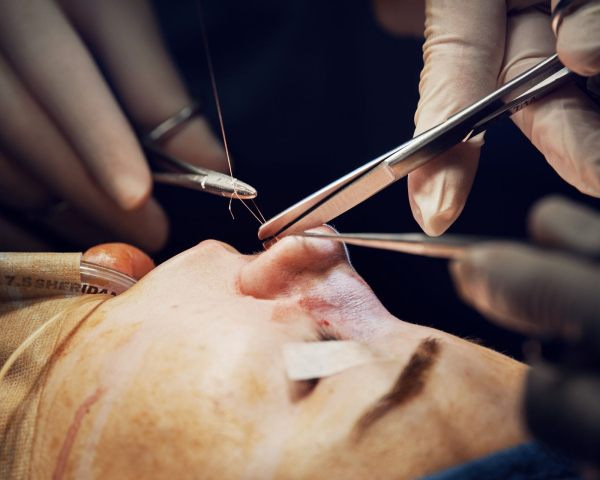 rhinoplasty stitching photos for allure.com's life in plastic column
